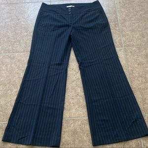 Black Cabi trousers with blue stripes